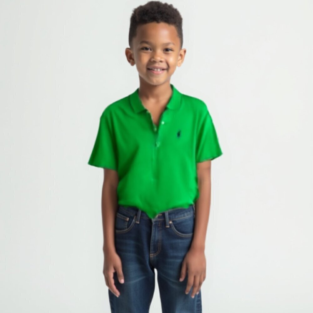❤️ Ralph Lauren Sport Green Polo slim fit youth Shirt XL
